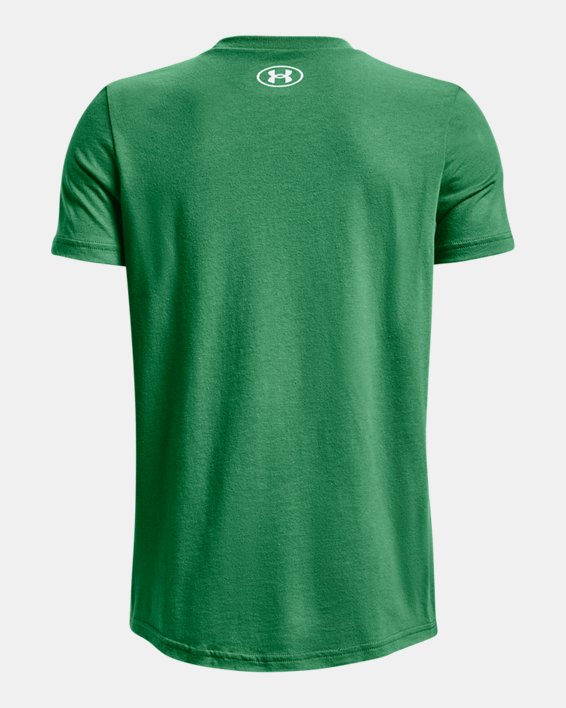 Boys' UA Holiday Sports Sweater Short Sleeve, Green, pdpMainDesktop image number 1